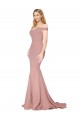 Dusty Pink Mermaid High Neck Sweep Train Formal Evening Dress Canada Online