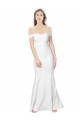 Low Back Ivory Mermaid Off the Shoulder Long Formal Dress Canada Online