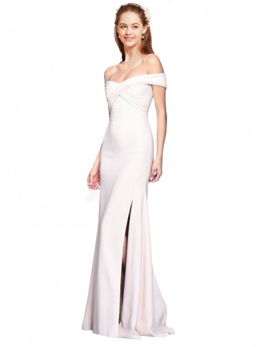 White Mermaid Off the Shoulder Long Formal Dress Canada Online