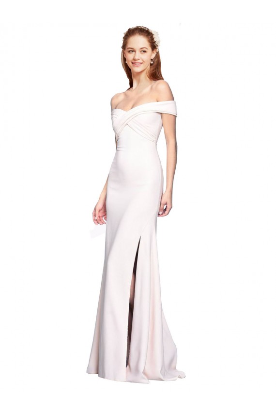 White Mermaid Off the Shoulder Long Formal Dress Canada Online