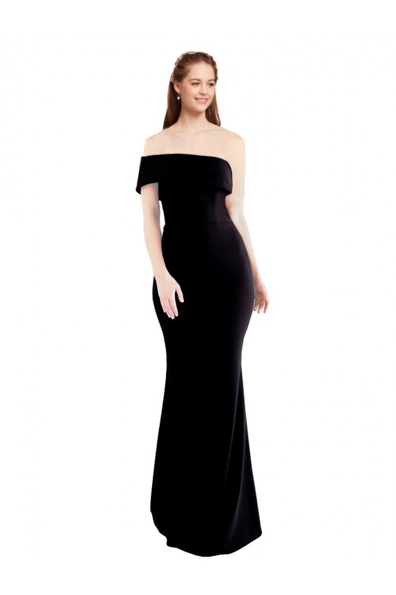 Keyhole Back Black Mermaid One Shoulder Long Formal Evening Dress Canada Online