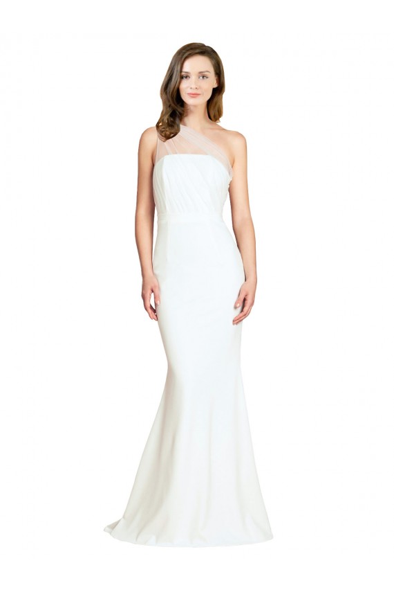 Ivory Mermaid One Shoulder Sweep Train Formal Evening Dress Canada Online