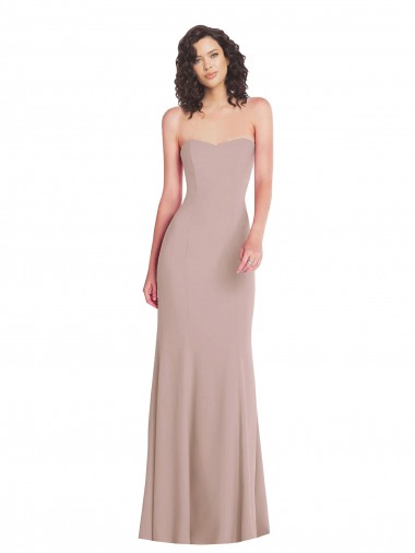 Dusty Pink Mermaid Strapless Long Formal Dress Canada Online