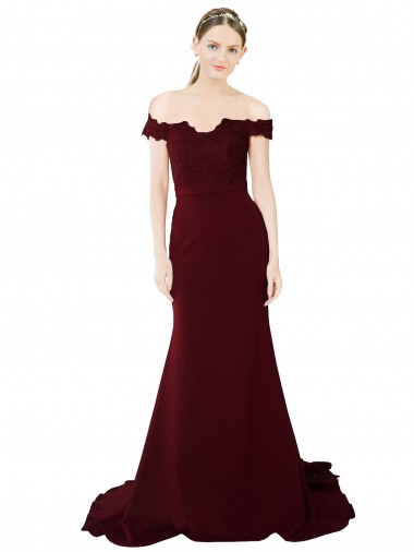 V-Back Burgundy Gold Mermaid Sweetheart Sweep Train Formal Evening Dress Canada Online