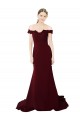 V-Back Burgundy Gold Mermaid Sweetheart Sweep Train Formal Evening Dress Canada Online