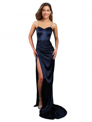 Dark Navy Mermaid Sweetheart Long Formal Evening Dress Canada Online