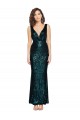 Dark Green Mermaid V-Neck Long Evening Dress Canada Online
