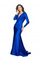 V-Back Royal Blue Mermaid V-Neck Long Formal Evening Dress Canada Online