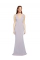 Keyhole Back Arctic Lilac Mermaid V-Neck Long Formal Evening Dress Canada Online