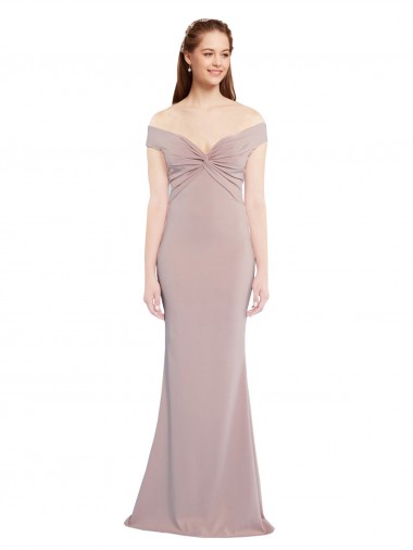 Keyhole Back Dusty Pink Mermaid V-Neck Long Formal Evening Dress Canada Online