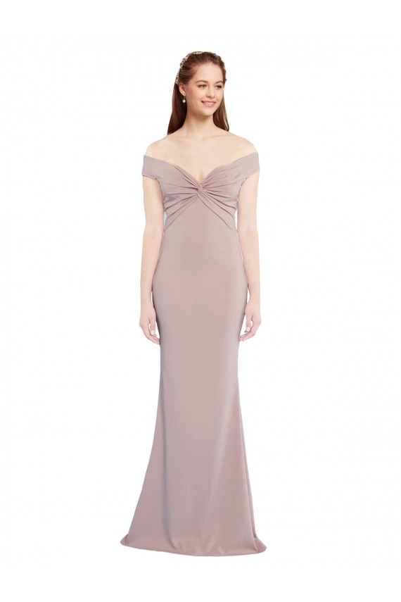 Keyhole Back Dusty Pink Mermaid V-Neck Long Formal Evening Dress Canada Online