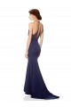 Navy Blue Mermaid High Neck Long Evening Dress Canada Online