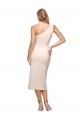 Nude Sheath One Shoulder Midi Length Formal Evening Dress Canada Online