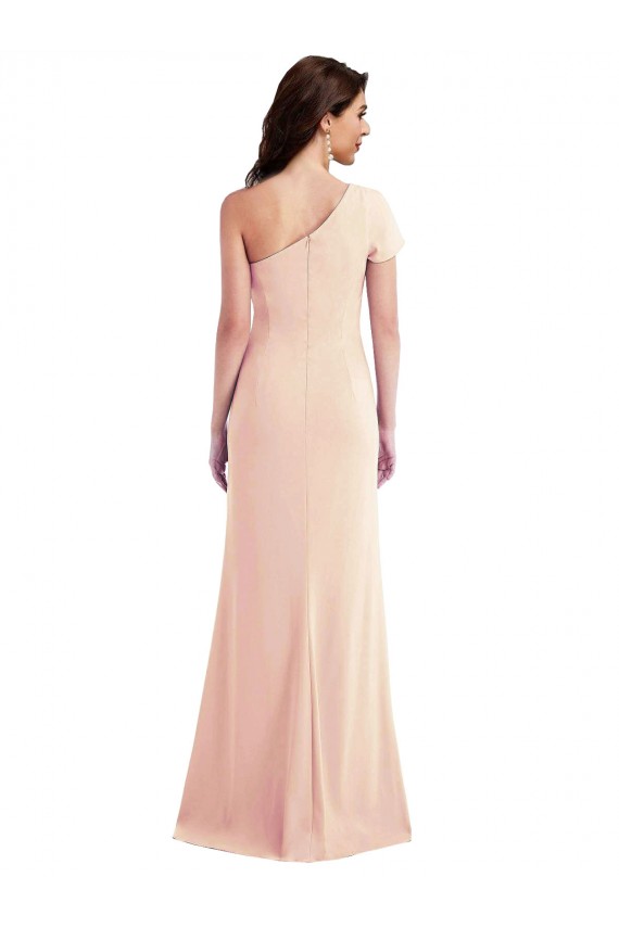 Nude Trumpet One Shoulder Long Formal Evening Dress Canada Online