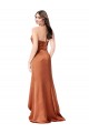 Low Back Orange A-Line Sweetheart Long High Low Evening Dress Canada Online