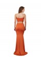 Orange Mermaid Strapless Long Formal Evening Dress Canada Online