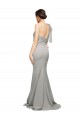 Low Back Oyster Silver Mermaid Sweetheart Sweep Train Formal Evening Dress Canada Online
