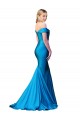 Peacock Blue Mermaid High Neck Long Formal Evening Dress Canada Online