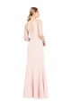 V-Back Pink A-Line High Neck Long Formal Evening Dress Canada Online