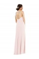 Low Back Pink Trumpet Halter Neck Long Formal Evening Dress Canada Online