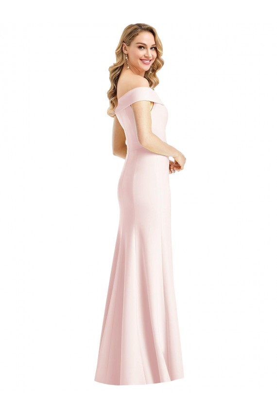 Pink Trumpet V-Neck Long Evening Dress Canada Online