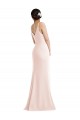 V-Back Pink Trumpet V-Neck Long Formal Evening Dress Canada Online