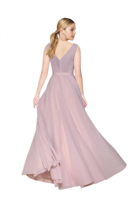 V-Back Primrose A-Line High Neck Long Formal Evening Dress Canada Online