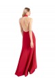 Open Back Red A-Line High Neck Long Formal Evening Dress Canada Online