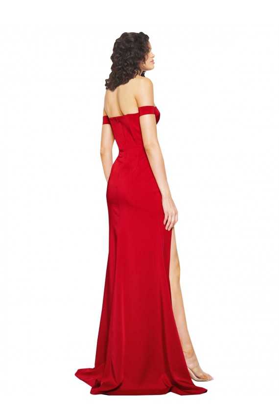 Red A-Line Sweetheart Sleeveless Long Formal Evening Dress Canada Online