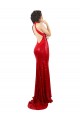 Open Back Red Mermaid High Neck Long Formal Evening Gown Canada Online