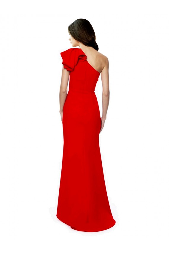 Red Mermaid High Neck Long Formal Dress Canada Online