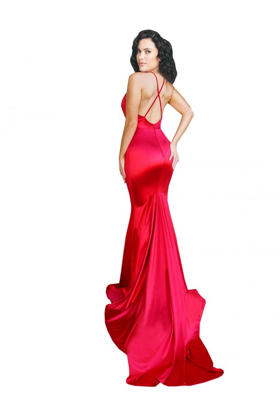 Low Back Red Mermaid Sweetheart Long Formal Evening Dress Canada Online