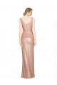 Rose Gold Sheath V-Neck Long Evening Dress Canada Online