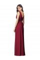 V-Back Royal Blue A-Line V-Neck Long Semi Formal Evening Dress Canada Online