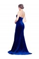 Low Back Royal Blue Mermaid Strapless Sweep Train Formal Evening Dress Canada Online
