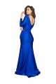 V-Back Royal Blue Mermaid V-Neck Long Formal Evening Dress Canada Online