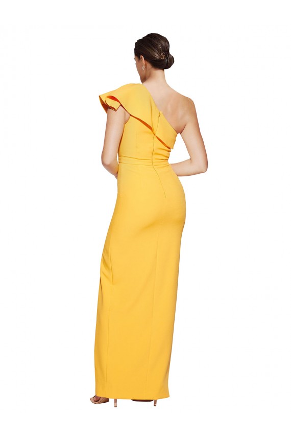 Saffron Sheath One Shoulder Long Formal Evening Dress Canada Online