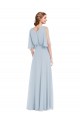 Sea Glass A-Line V-Neck Long Evening Dress Canada Online
