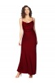 Low Back Burgundy Sheath Cowl Neck Long Black Tie Evening Dress Canada Online
