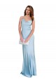 Open Back Light Sky Blue Sheath Cowl Neck Long Formal Evening Dress Canada Online