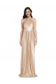Gold Sheath High Neck Long Formal Evening Dress Canada Online