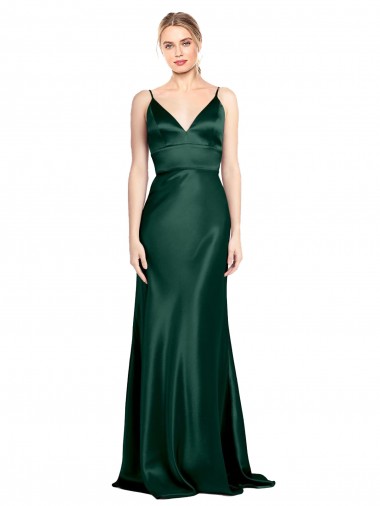 V-Back Hunter Sheath High Neck Long Formal Evening Dress Canada Online