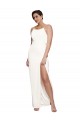 Low Back Ivory Sheath High Neck Long Formal Evening Dress Canada Online