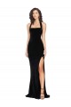 Low Back Black Sheath High Neck Long Semi Formal Evening Dress Canada Online