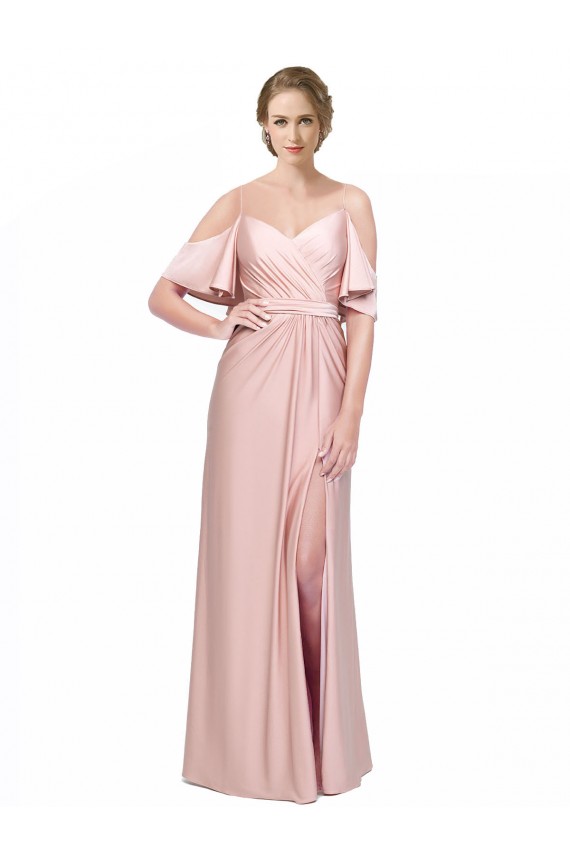 Low Back Sheath Off the Shoulder Long Formal Evening Dress Canada Online