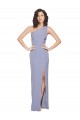 Smoke Blue Sheath One Shoulder Long Formal Evening Dress Canada Online
