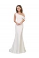 Ivory Sheath One Shoulder Sweep Train Formal Evening Dress Canada Online