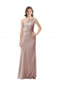 Open Back Dusty Pink Sheath One Shoulder Long Formal Evening Dress Canada Online