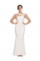 Low Back Ivory Sheath Square Neck Long Formal Evening Dress Canada Online