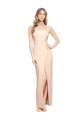 Nude Sheath Square Neck Long Formal Evening Dress Canada Online